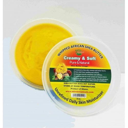 Creamy and Soft Whipped African Shea Butter 8 oz Mine Botannicals