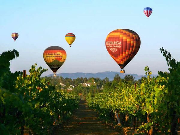 hot air balloon rides california