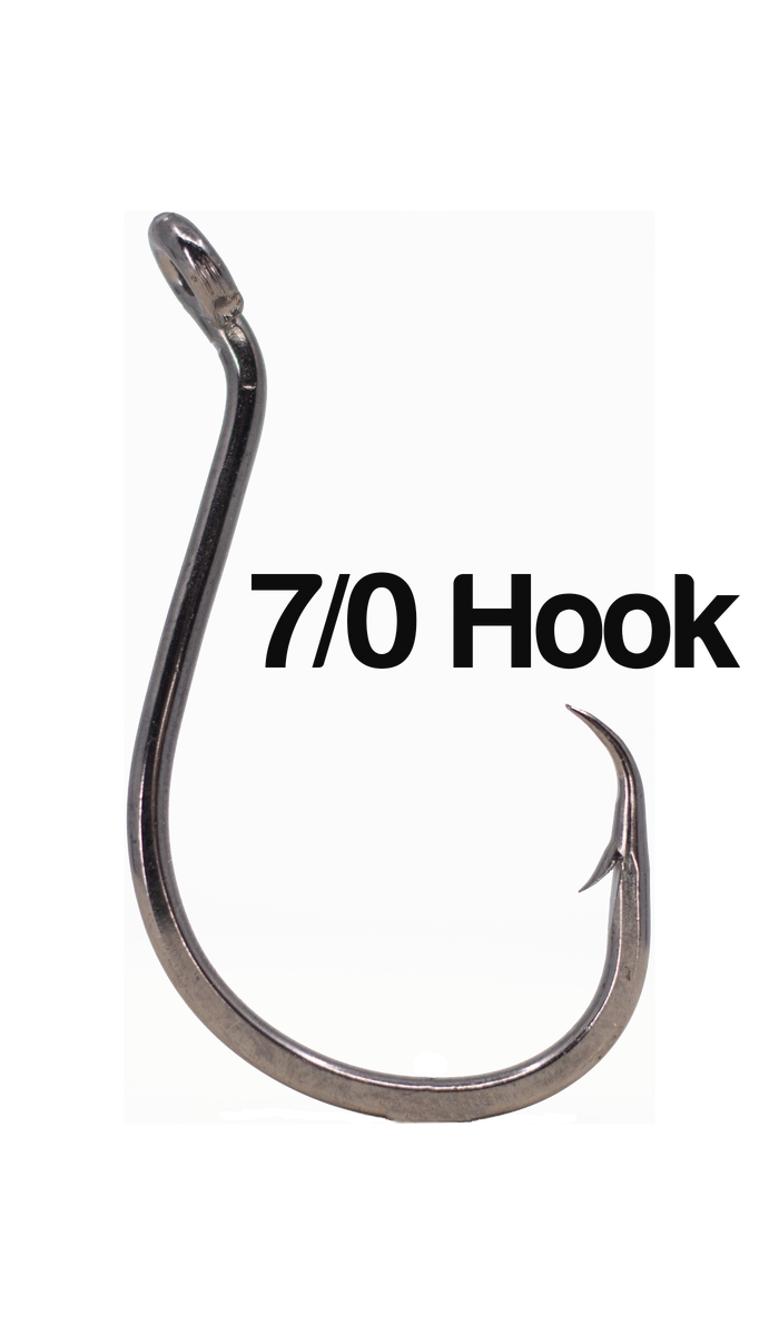 Circle Hooks 200 pcs Black Offset Sport Circle Bait Fishing Hook Catfish  Carp Fishing Hooks (Size : 5/0)