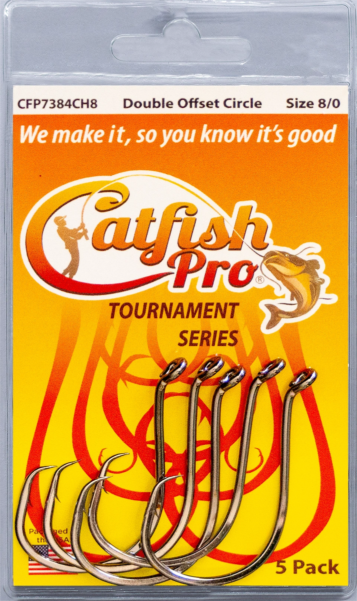 Catfish Pro Tournament Series Double Offset Circle Fishing Hook 8/0