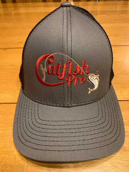 Catfish Pro Signature Series Mesh Logo Hat / Cap Charcoal and Black