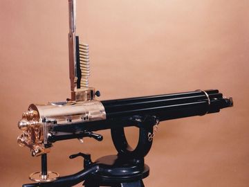 Replica Model 1874 Musket Length Gatling gun made by Anderson Guncraft.
