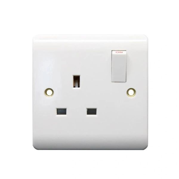 ecolux ENGLAND 1 Gang Double Pole Switched Socket - 13A