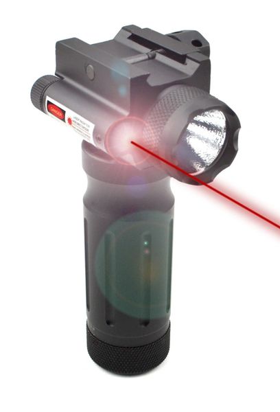 Aluminum Fore Grip with Flashlight and Red Laser Sight