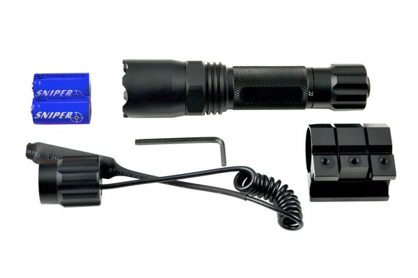 Sniper Grunt Tactical Flashlight with Picatinny Rail Mount