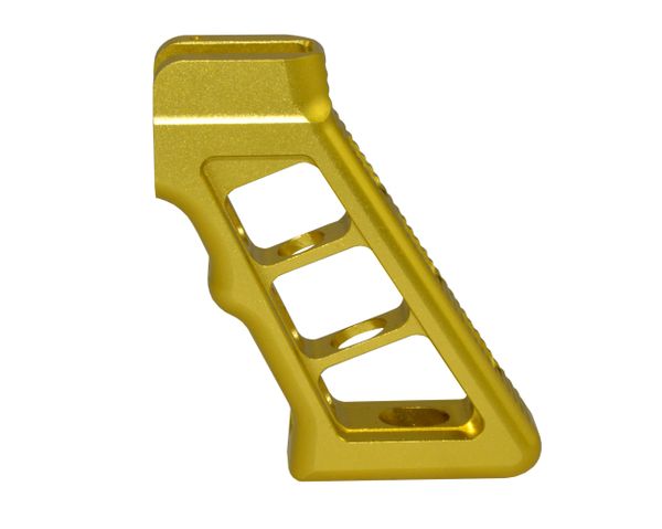 Skeletonized Aluminum PistoI Grip Gold Color For .223/5.56 And .308 