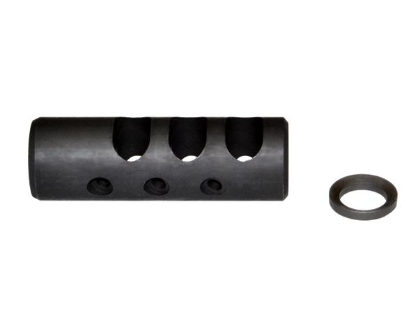 Muzzle Brake Recoil Compensator for AR-10 .LR 308, 5/8"x24 thread, Black Steel