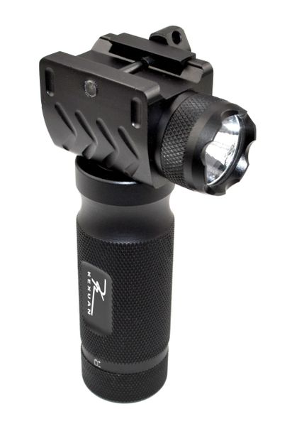 Aluminum Fore Grip with Integral Flashlight