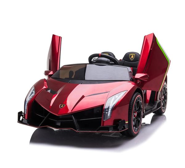 Lamborghini Veneno Ride On Toy Car Touch TV 24V 4WD Leather Parental Remote