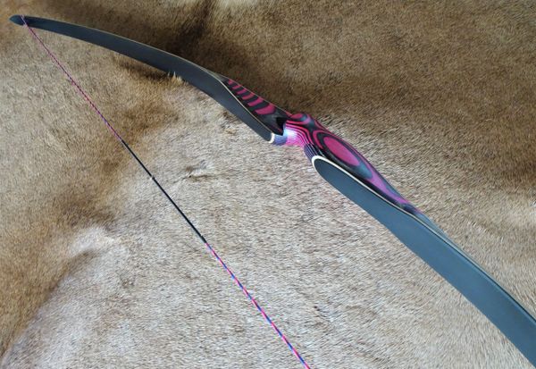 58" 33#@28" Lefty Pink/Purple and Black Torrent Longbow