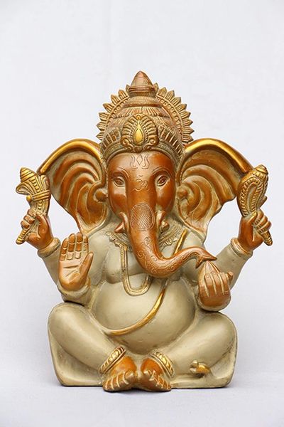 Ganesha 10 Inch Brass