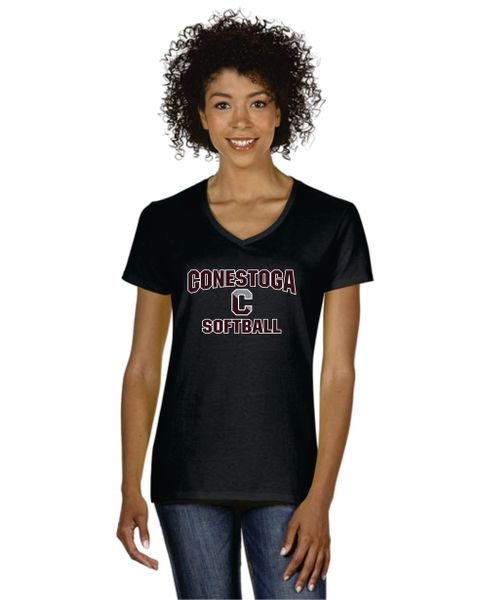 CONESTOGA V NECK BLACK AND GREY