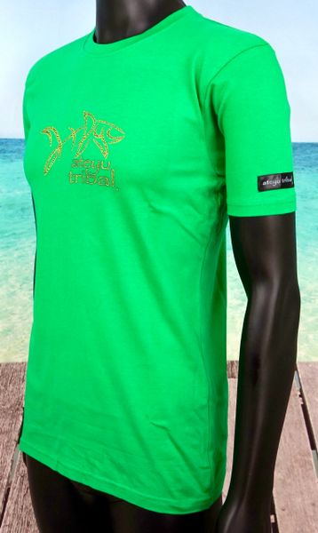 Mens Green Ateyu Shark Tee (Tattooed)