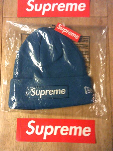 Supreme New Era Box Logo Beanie Blue One Size FW23 BNWT Worldwide Shipping