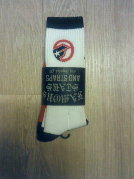 Famous Stars & Straps FSAS Los Angeles, CA Socks White Size 9-13