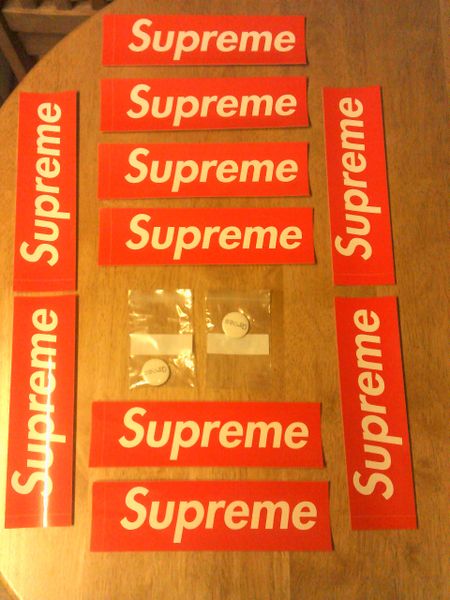 Supreme Dope Badge X 2 Plus Box Logo Stickers X 10