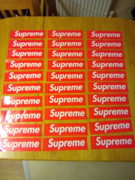 Supreme Box Logo Stickers X 30