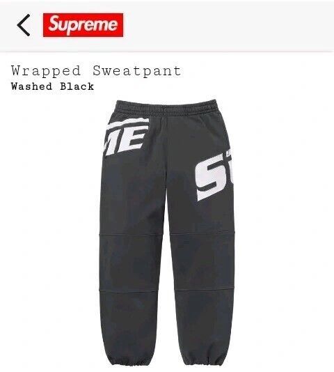 Supreme Wrapped Sweat Pant Trousers Size XXL Black BNWT Shipped World Wide