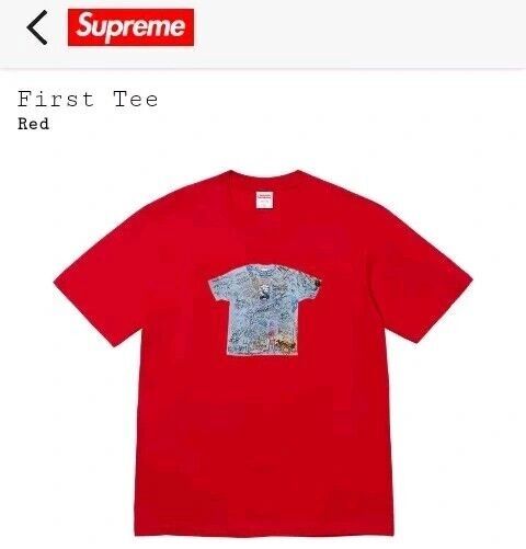 Supreme First Tee T-shirt Red Size XL BNWT World Wide Shipping Available