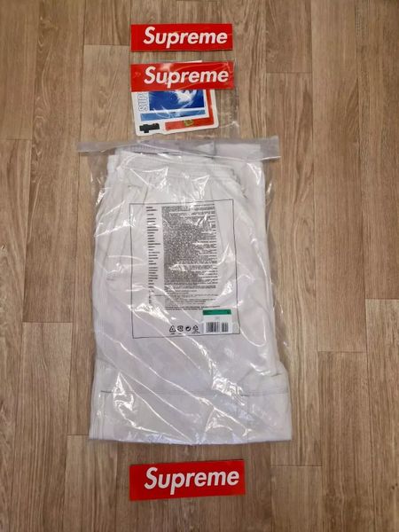 Supreme X Nike Ripstop Track Pant Trousers Size XL White BNWT Plus Sticker Pack Shipped World Wide