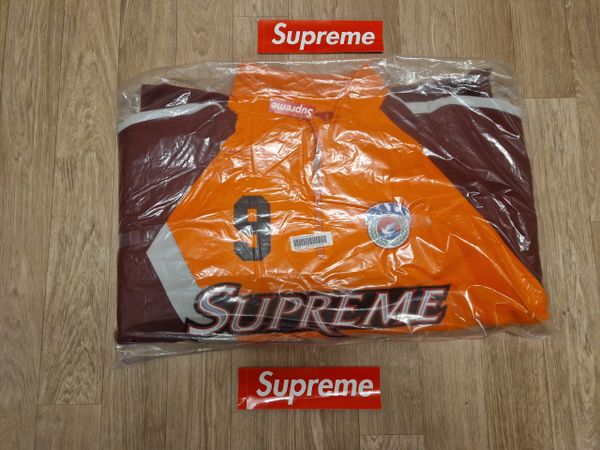 Supreme Equipé/Equipe Half Zip Sweatshirt Dark Orange XXL Worldwide Shipping