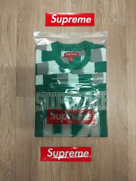 Supreme Patchwork Yoke Football Top Green Size Medium FW24 BNWT Ships World Wide