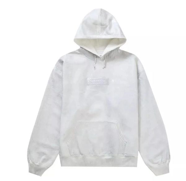 Supreme MM6 Maison Margiela Foil Box Logo Hooded Sweatshirt White XL BN Ships WW