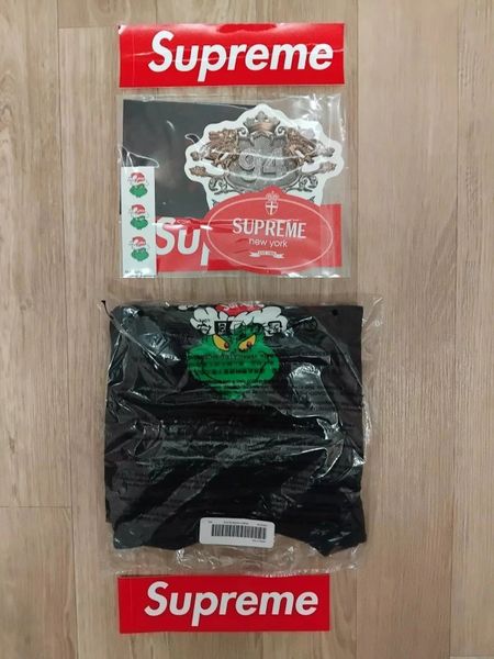 Supreme Grinch T-shirt Tee Black Size XXL BNWT Brand New World Wide Shipping