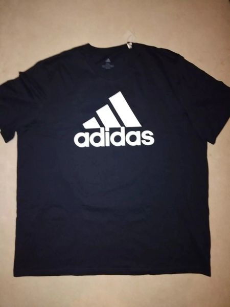 Adidas Big Logo T-Shirt Tee 2022 Size Small Large Plus 2XL Navy Blue BNWT World Wide Shipping