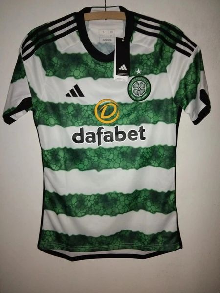 Celtic 2023/24 Home Football Shirt Adidas Genuine Mens Size S Green & White BNWT