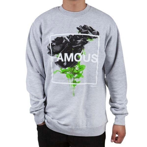 Famous Stars and Straps LIFE AND DEATH crew neck jumper Grey