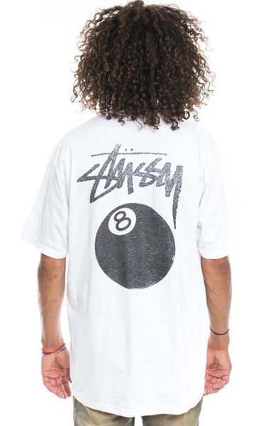 Stussy, 8 Ball Stamp T-Shirt - White