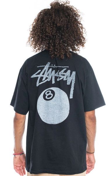 Stussy, 8 Ball Stamp T-Shirt - Black