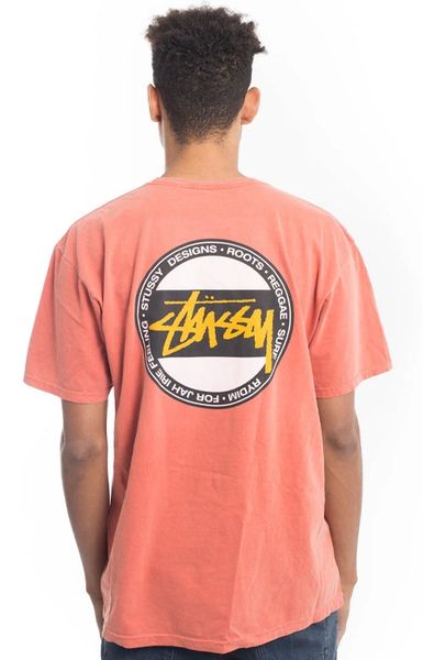 Stussy, Surf Dot Pigment Dyed T-Shirt - Orange