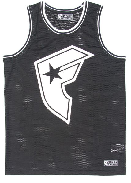 Famous Stars & Straps Tristar Mesh Vest in Black & White