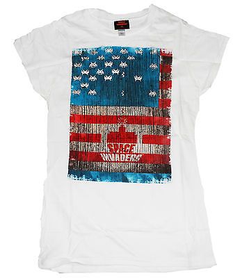 Official Space Invaders U.S.A. Flag Ladies T-shirt