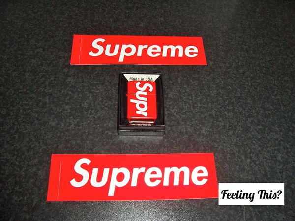 Supreme Red Logo Zippo Lighter