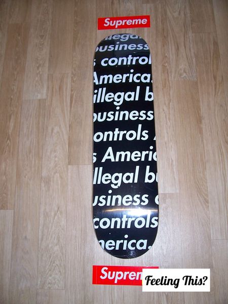 Supreme Illegal Business Skateboard Deck Black