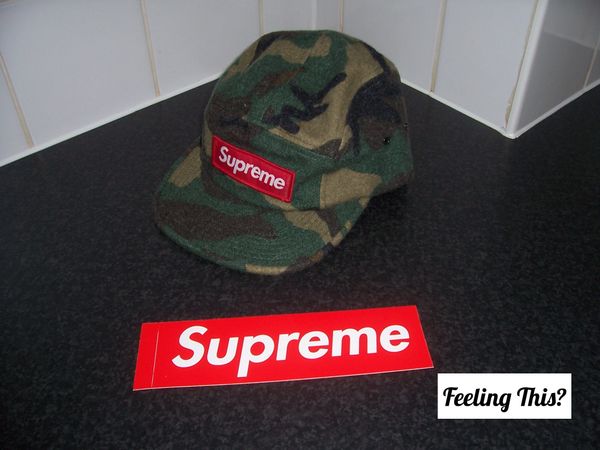 Supreme Box Logo Camo Wool Cap