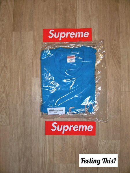 Supreme "Fu*k You" Tee Bright Blue XL