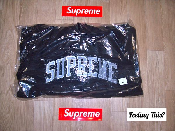 Supreme Water Arc Hooded Sweatshirt Black Size Large