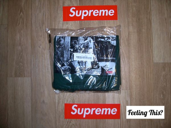 Supreme Mike Kelley Hiding From Indians Tee Dark Green Size Medium