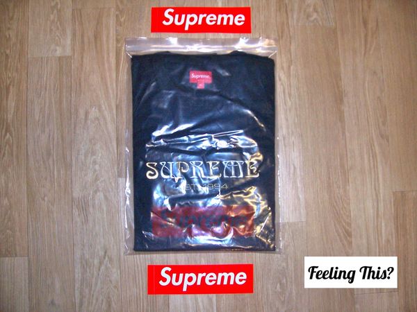 Supreme Nouveau Logo Tee Navy XL