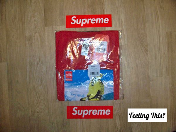 Supreme X North Face Photo Tee T-shirt Red Size Medium