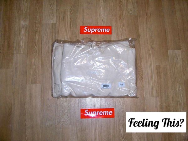 Supreme Natural Tag Logo Hooded Sweatshirt Size M