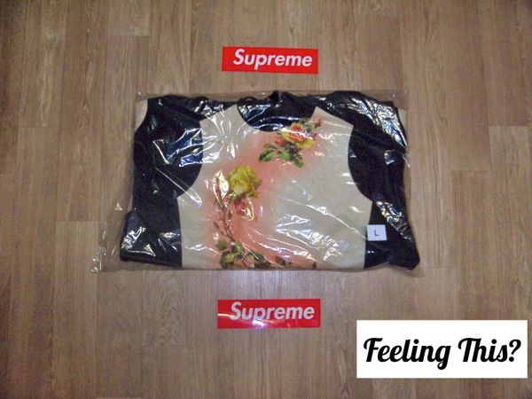 Supreme x Jean Paul Gaultier (JPG) Floral Hooded Sweatshirt Black Large