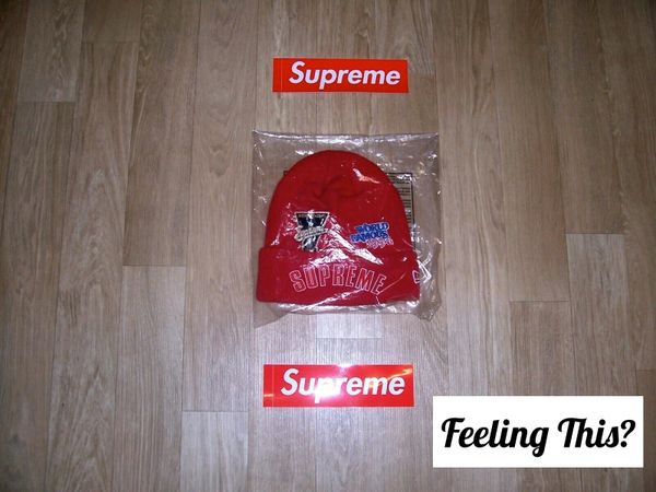 Supreme New Era Championship Beanie Red