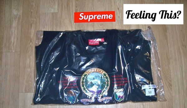 Supreme Mountain Crew Neck Navy Size Medium