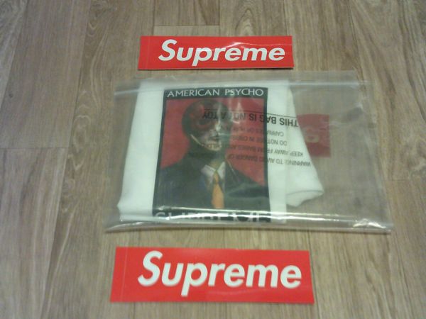 Supreme American Psycho Tee White Size Small/XL