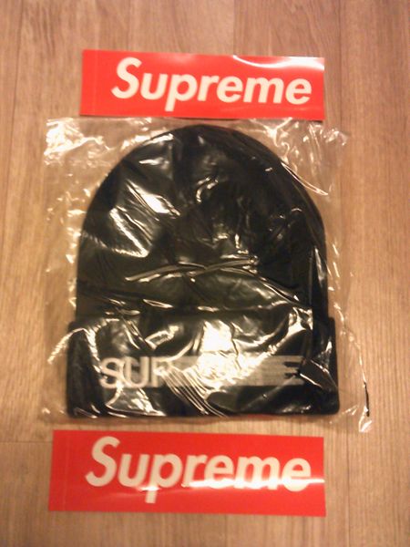 Supreme Motion Logo Beanie Black Plus Stickers BNWT